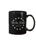 We the People Est 1776 – Black Coffee Mug