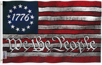 We The People Flag 1776 Betsy Ross Vintage Tattered Design