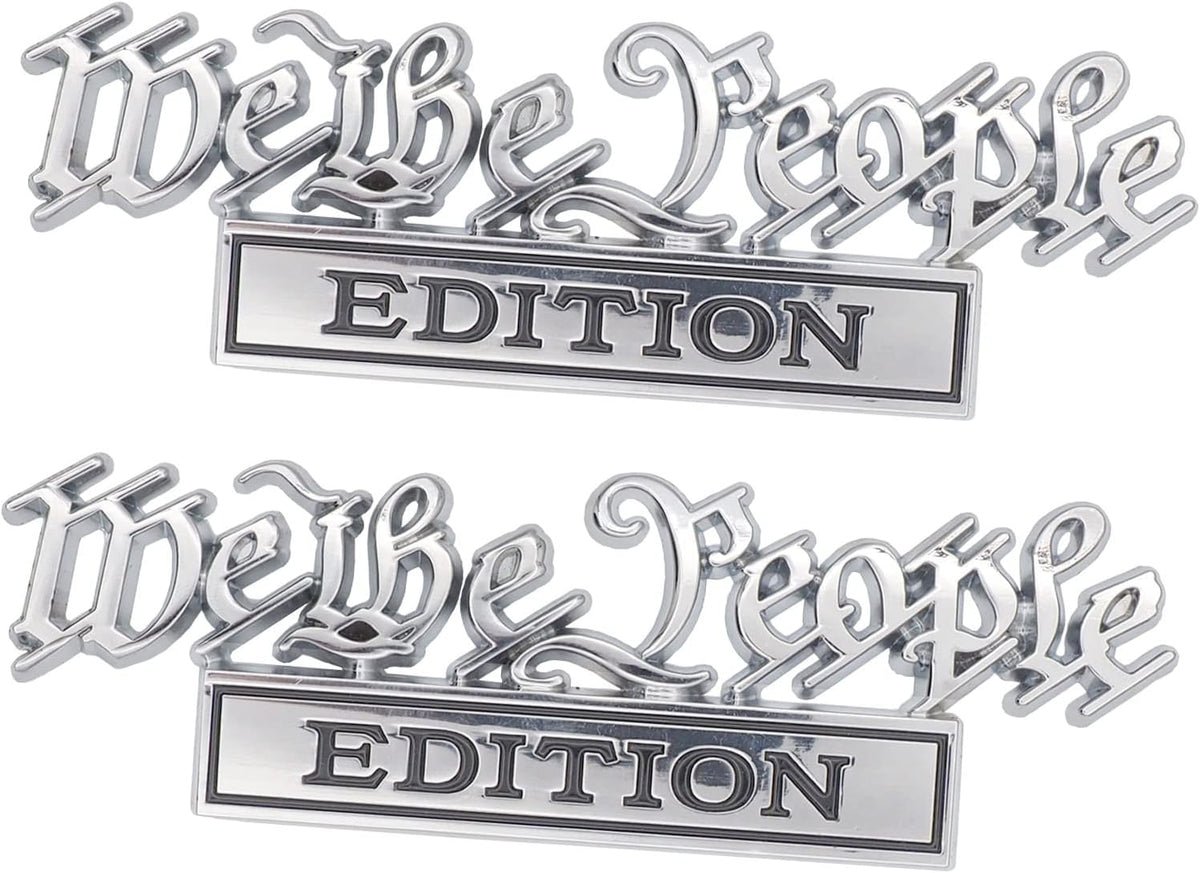 We The People Truck Emblem Chrome w/ Black Emblem (2 pack) We The People Truck Emblem Chrome w/ Black Emblem (2 pack)